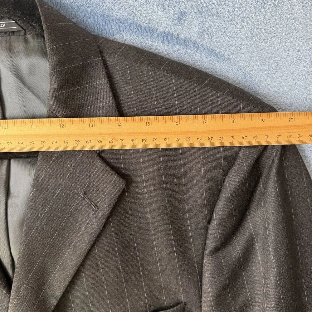 Gianni Benardi 54R Mens Blazer Super 120s Wool Angelico Italy Gray Pinstripe